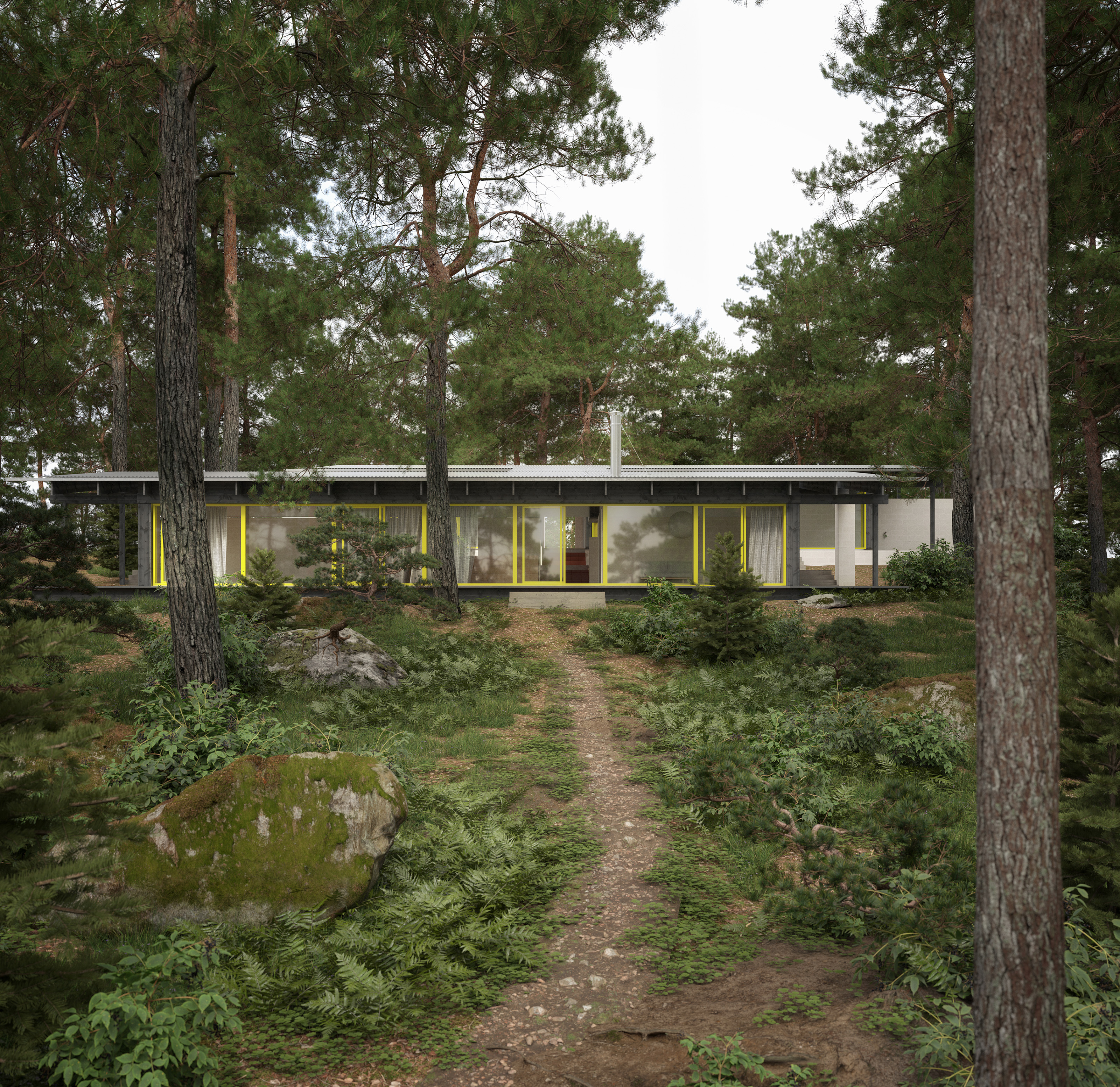 Modern forest house facade - GRIP+TORARP Architecture